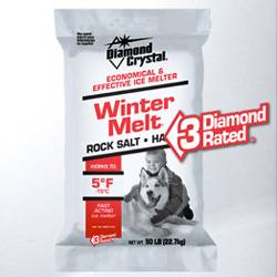 Diamond Crystal® Halite Winter Melt® Deicing Crystals Bag of Halite Winter Melt deicing salt