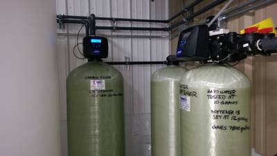 Activated Carbon Water Filter Multi-tank carbon water filter system installed