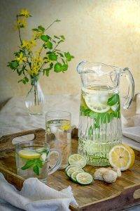 filtered water in pitcher